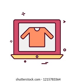 Online Shopping icon design vector