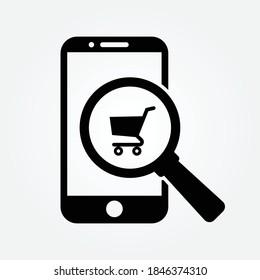Online shopping icon design vector  