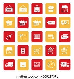 Online shopping icon. Shopping icon. E-commerce icon. silhouette. Vector Illustration. EPS10