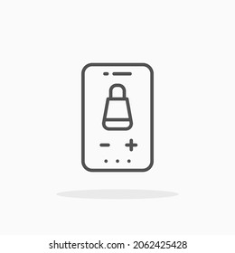 Online Shopping icon. Editable Stroke and pixel perfect. Outline style. Vector illustration. Enjoy this icon for your project.