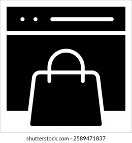 Online Shopping Icon Element For Design