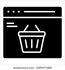 Online Shopping Icon Element For Design