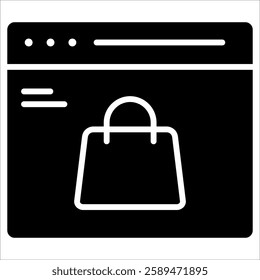 Online Shopping Icon Element For Design