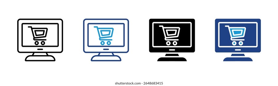 Online Shopping Icon Element For Design
