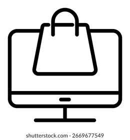 Elemento de icono de compras en línea para el diseño