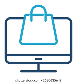 Elemento de icono de compras en línea para el diseño