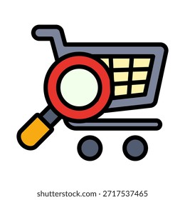 Elemento de icono de compras en línea para el diseño