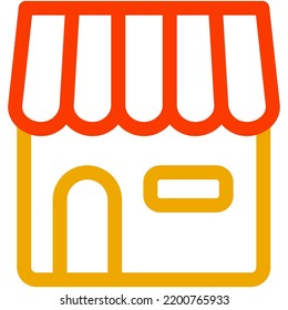 online shopping icon group made in color line style