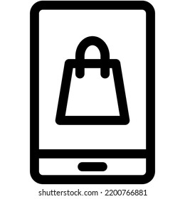 online shopping icon group made in line style