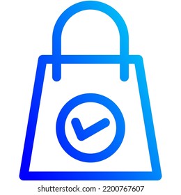 online shopping icon group made in blue gradient style