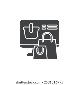 online shopping icon Group symbol or sign vector