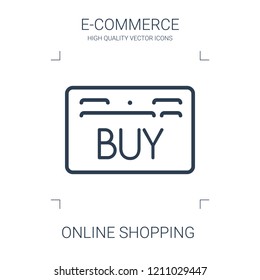 online shopping icon. high quality line online shopping icon on white background. from e commerce collection flat trendy vector online shopping symbol. use for web and mobile