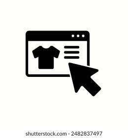 online shopping icon, isolated glyph icon theme ecommerce