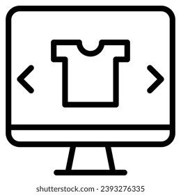 online shopping icon . line vector illustration
