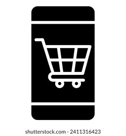Ilustración vectorial de línea de icono de compra en línea