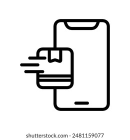 Online-Shopping-Symbol Line Vektorgrafik Design Illustration Vorlage