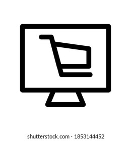 online shopping icon or logo isolated sign symbol vector illustration - high quality black style vector icons
