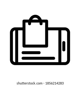online shopping icon or logo isolated sign symbol vector illustration - high quality black style vector icons
