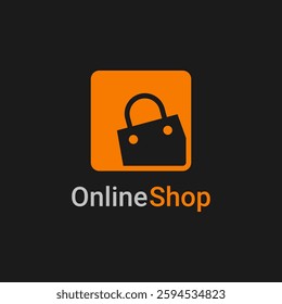 Online shopping icon logo vector design