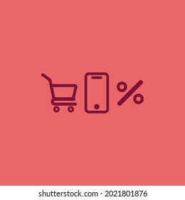 online shopping icon on website