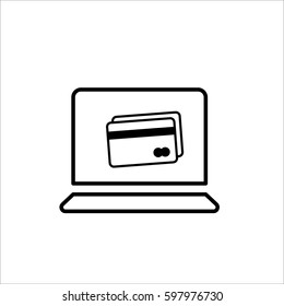 online shopping icon on white background