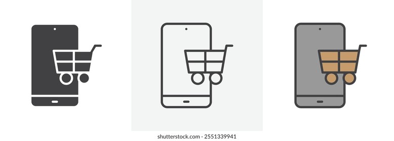 Online shopping icon pack. Vector illustration. EPS10