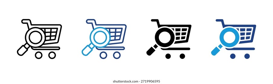 Conjunto de iconos de compras en línea colección de estilo múltiple