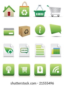 Online Shopping Icon Set - Natural Concept