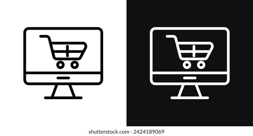Online Shopping Icon Set. Vector Illustration