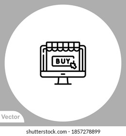 Online shopping icon sign vector,Symbol, logo illustration for web and mobile
