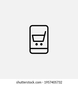 Online shopping icon sign vector,Symbol, logo illustration for web and mobile