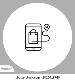 Online shopping icon sign vector,Symbol, logo illustration for web and mobile