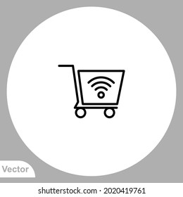 Online shopping icon sign vector,Symbol, logo illustration for web and mobile