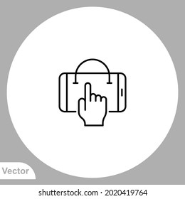Online shopping icon sign vector,Symbol, logo illustration for web and mobile