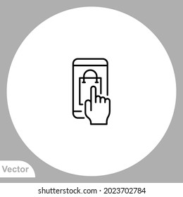 Online shopping icon sign vector,Symbol, logo illustration for web and mobile