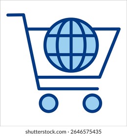 Online Shopping Icon Single Vector Collection