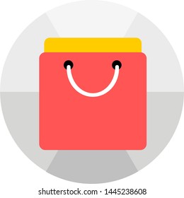 Online shopping icon. Smartphone customise android launcher. Trendy round design with a shade effect white background.