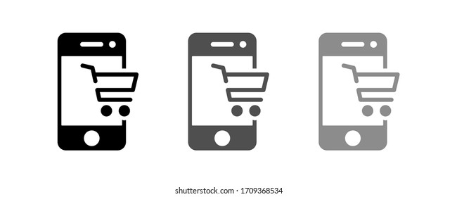 online shopping icon stock vector illustration flat design.