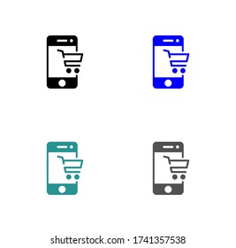 online shopping icon stock vector illustration flat design.