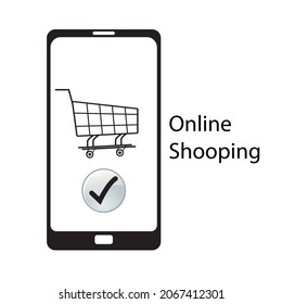 online shopping icon. a symbol of modern shopping. great used on flyers, banners and the web