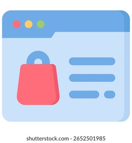 Symbol für Online-Einkauf. Vektorgrafik.