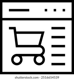 online shopping icon. Thin linear style design isolated on white background