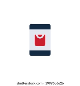 Online Shopping Icon in trendy outline style isolated on white background. symbol for your web site design, logo, app, UI. Vector illustration