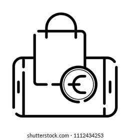 online shopping icon vector