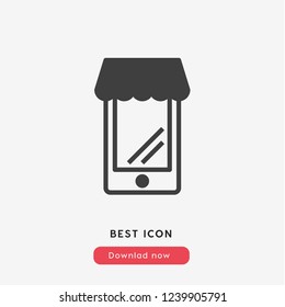 Online shopping icon vector