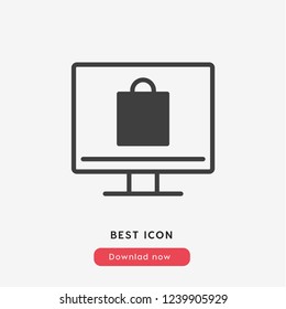 Online shopping icon vector