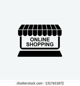 online shopping icon vector