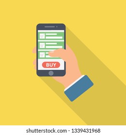 Online shopping icon vector 