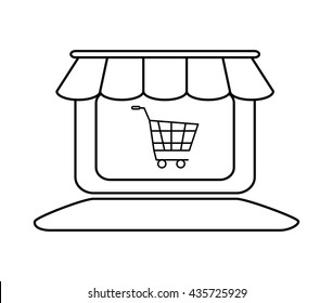 online shopping icon , vector