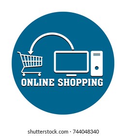 online shopping icon vector